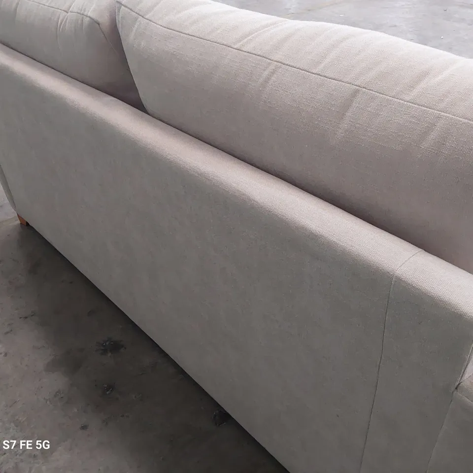 DESIGNER FOXHAM THRE3 SEATER METAL ACTION SOFABED NATURAL FABRIC 