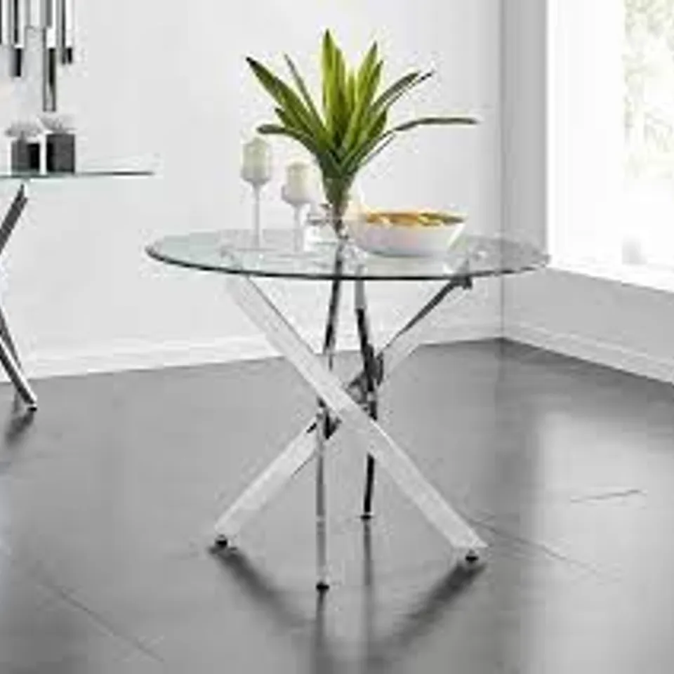 BOXED NOVARA 100CM ROUND DINING TABLE TOP (1 BOX OF 2 ONLY)
