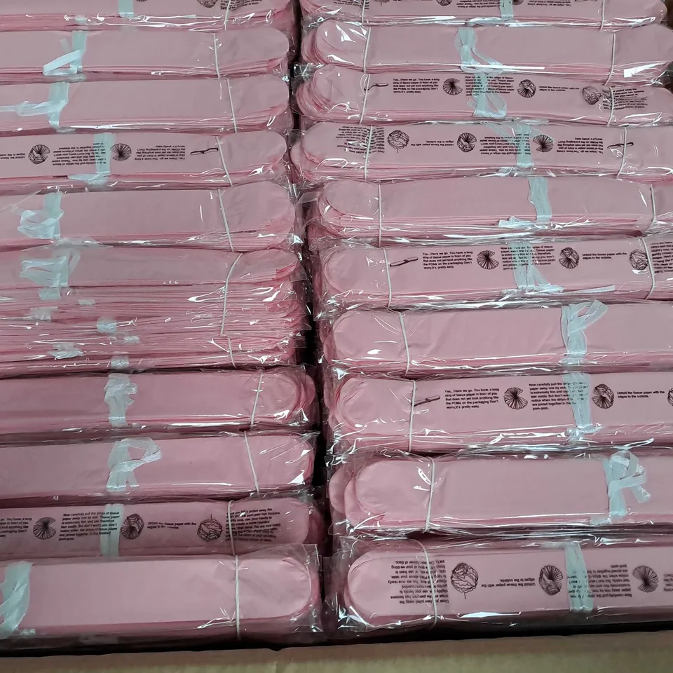 BOX OF APPROXIMATELY 200 TISSUE PAPER POM POMS IN PINK