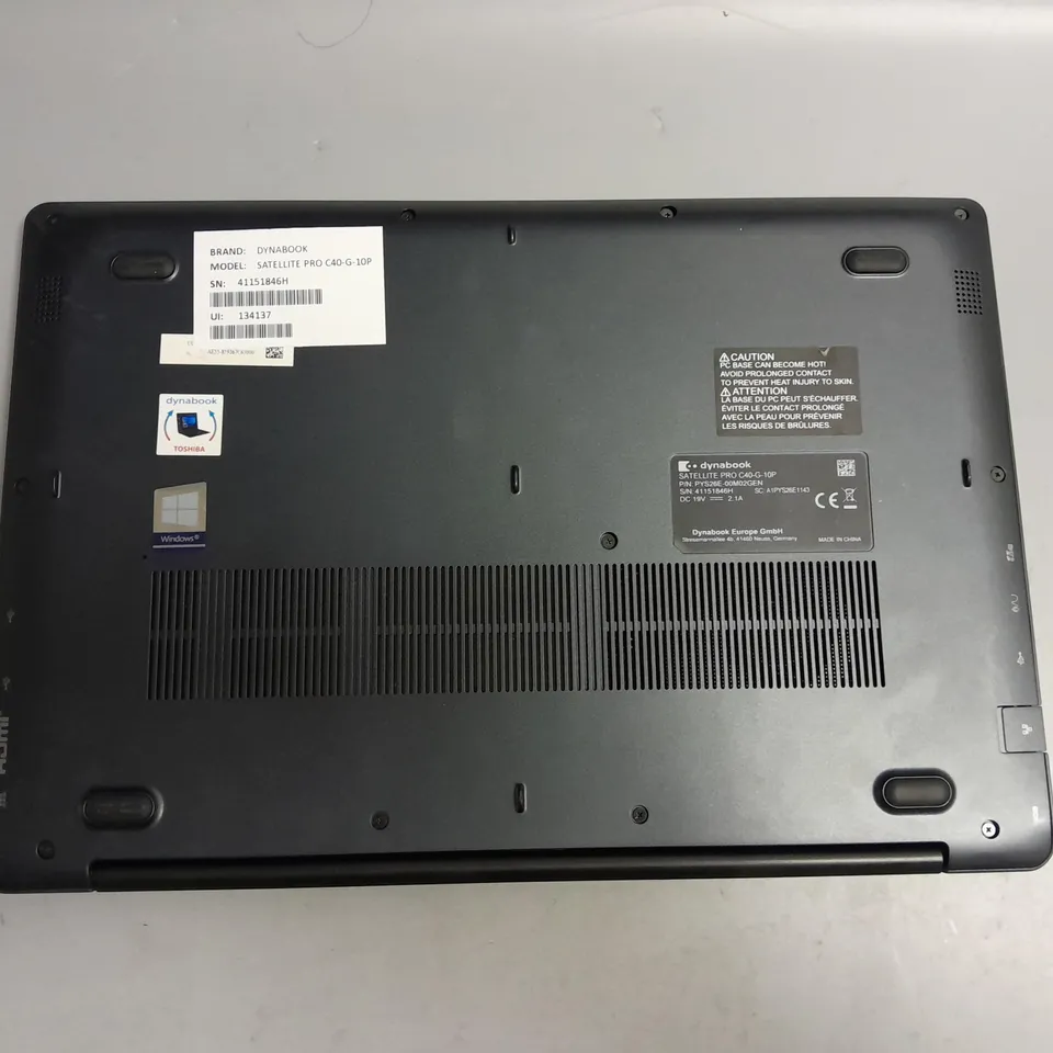 UNBOXED DYNABOOK SATELLITE PRO INTEL CELERON LAPTOP BLACK