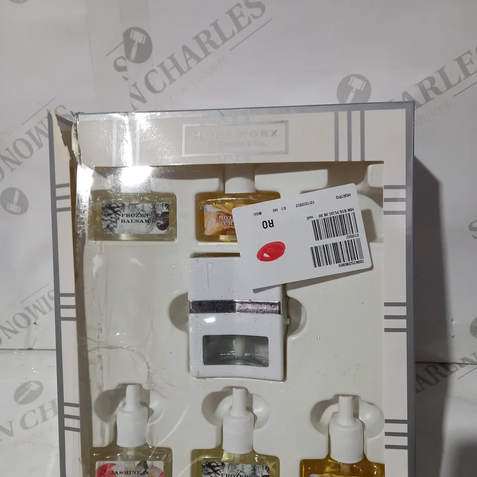 HOMEWORX BY HARRY SLATKIN & CO. SET OF 6 PLUG IN REFILLS WITH PLUG IN GIFT BOX