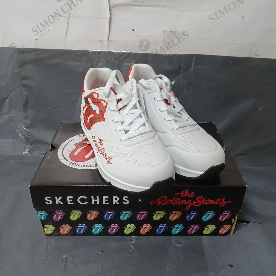 SKECHERS THE ROLLING STONES TRAINERS WHITE SIZE 7