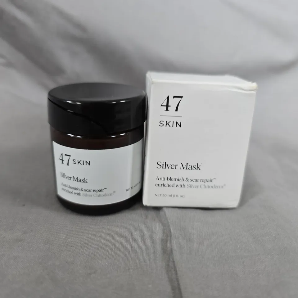 BOXED 47 SKIN SILVER MASK 30ML ANTI-BLEMISH AND SCAR REPAIR 