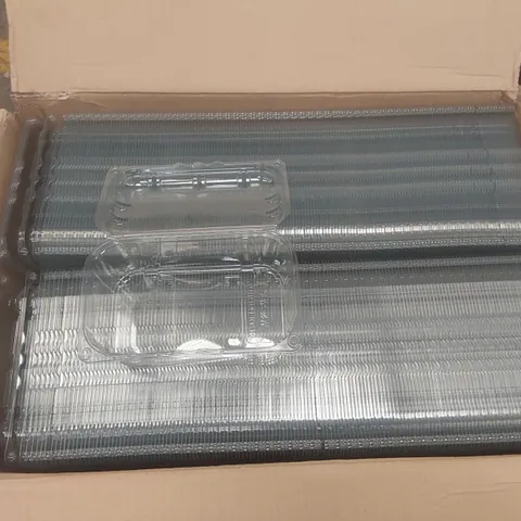 BOX OF APPROXIMATELY 619 TNFTA PLASTIC FOOD CONTAINERS
