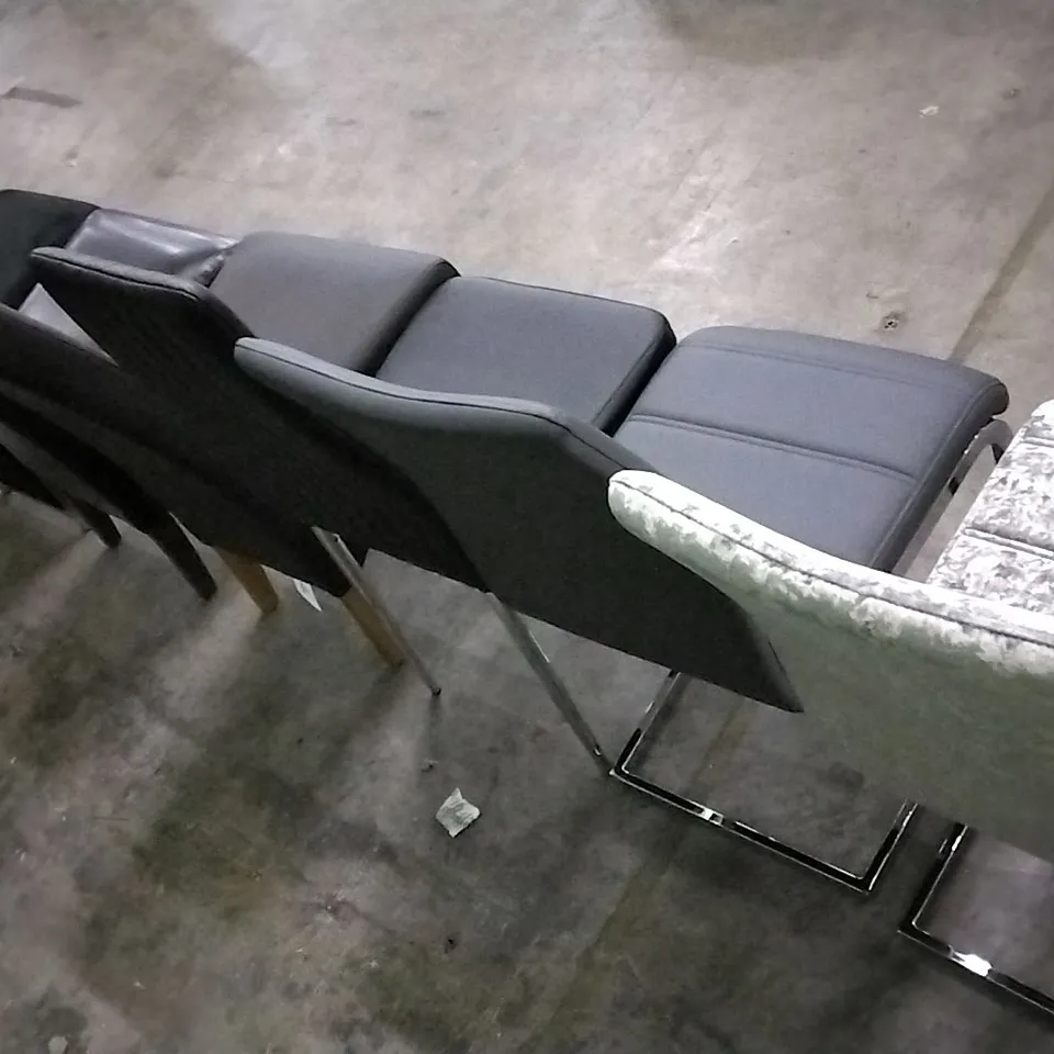 SET OF 6 ASSORTED DINING CHAIRS