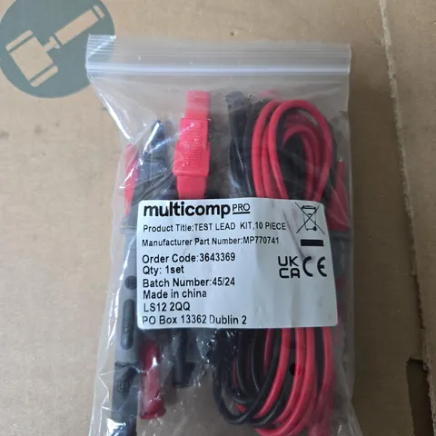 MULTICOMP PRO TEST LEAD KIT, 10 PIECE