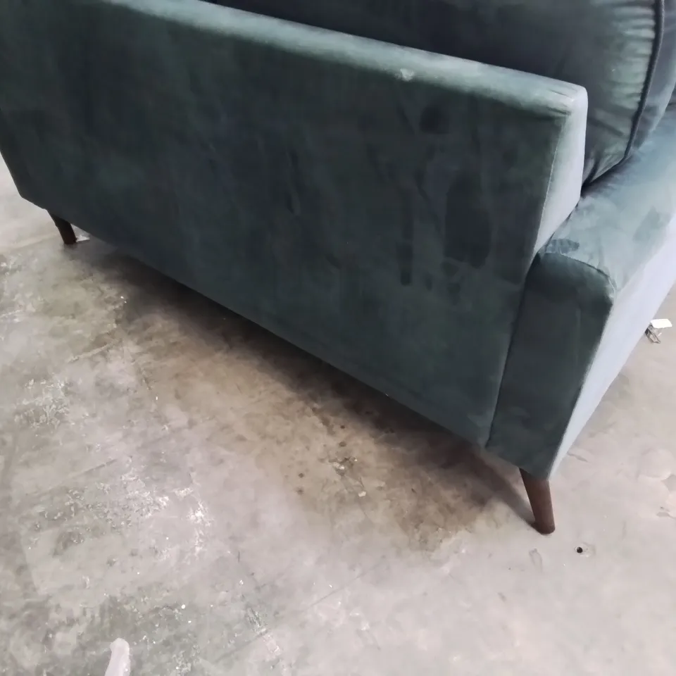 DESIGNER VINTAGE STYLE TWO SEATER SOFA PLUSH MINK FABRIC 
