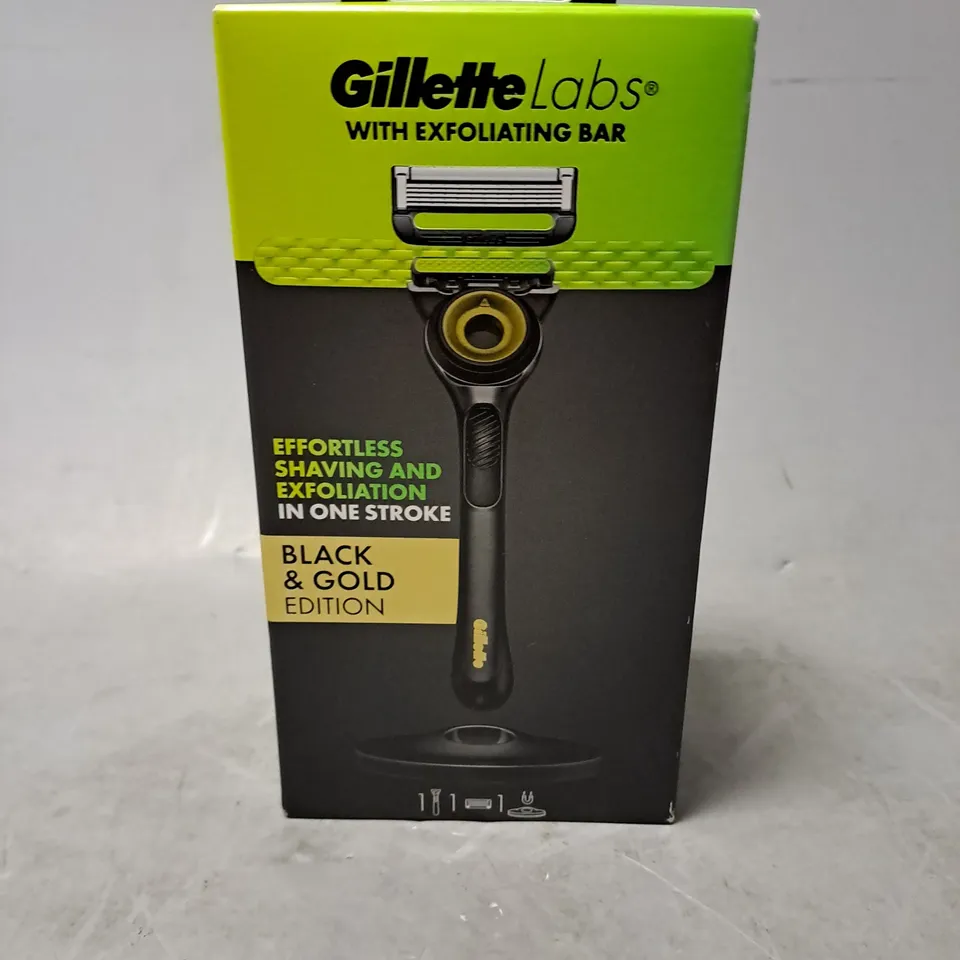 SEALED GILLETTE LABS RAZOR BLACK & GOLD EDITION