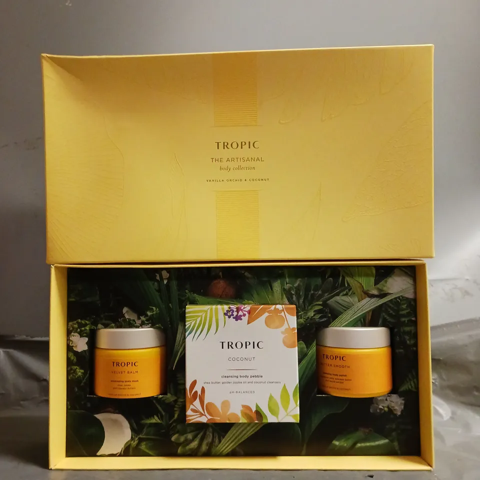 BOXED TROPIC THE ARTISANAL BODY COLLECTION VANILLA ORCHID & COCONUT