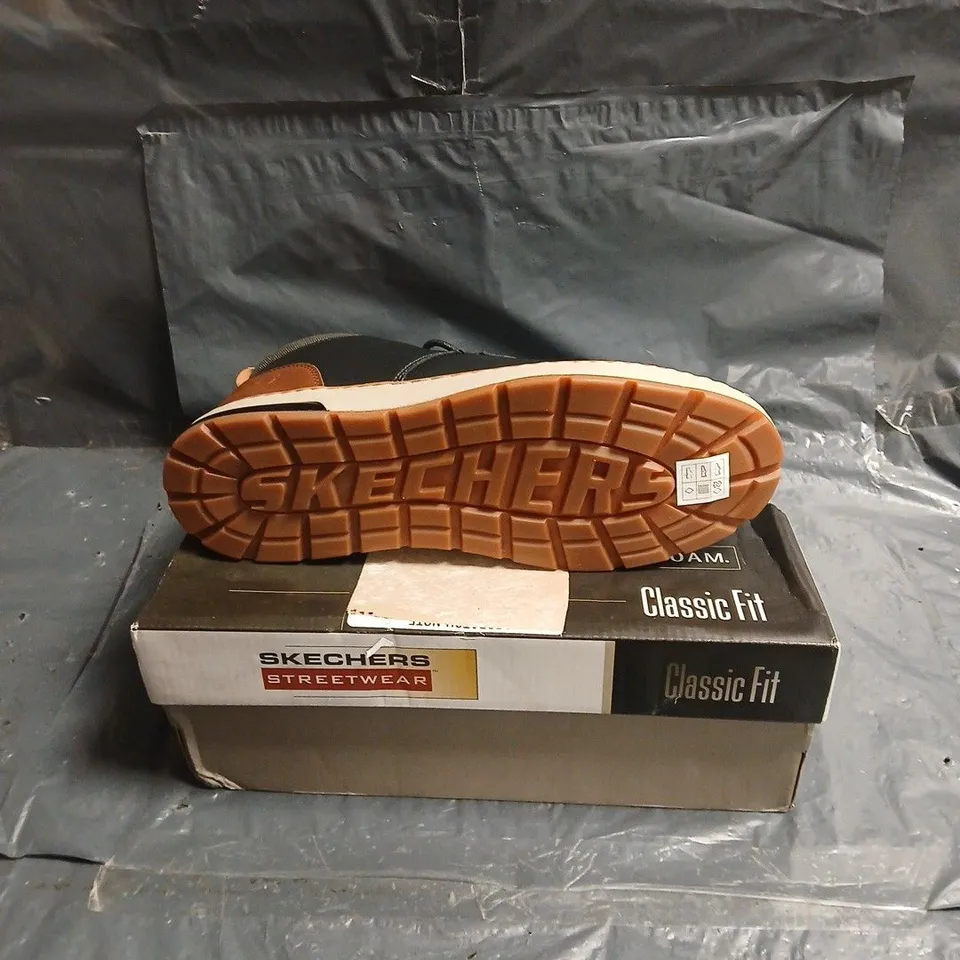 SKECHERS STREETWEAR CLASSIC FIT BOOTS – BLACK LEATHER (MEN'S) UK 9