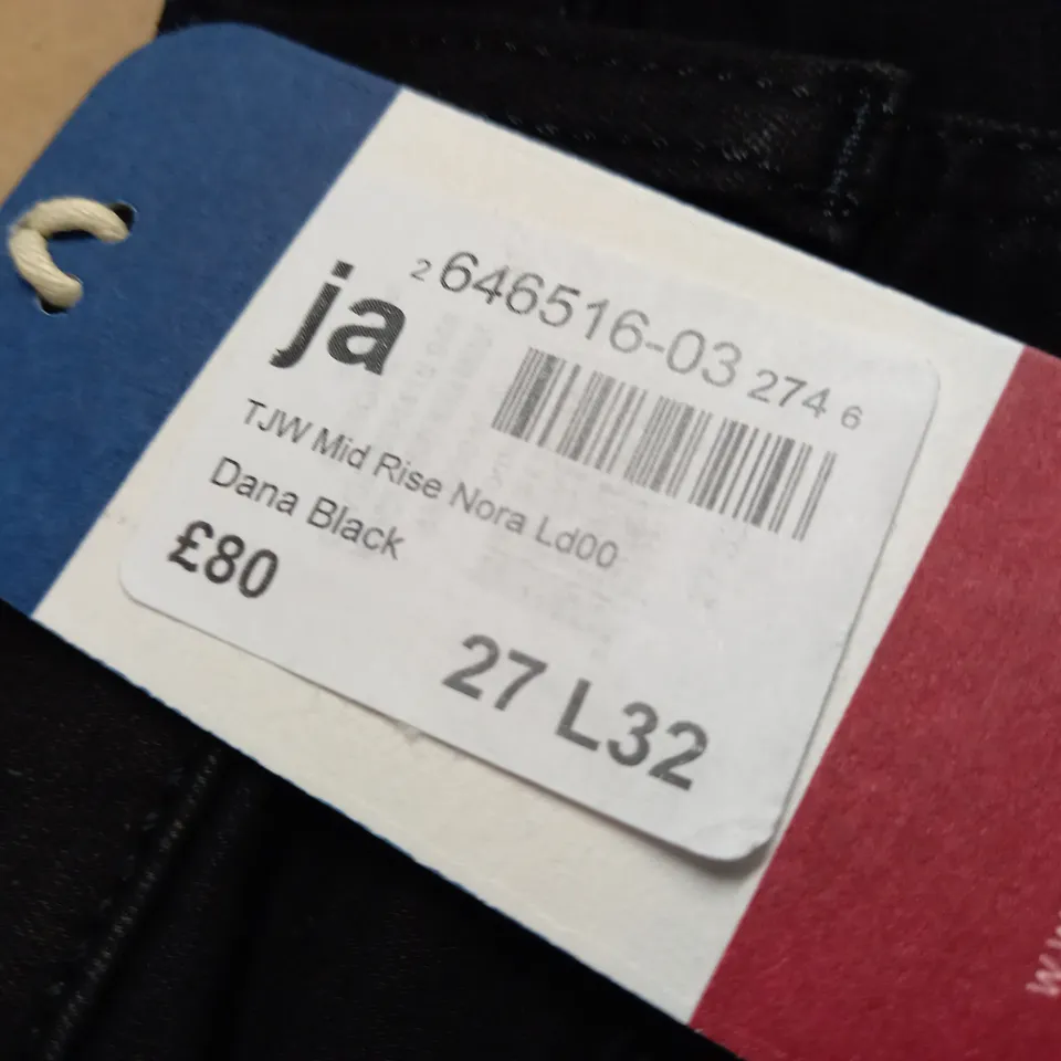 TOMMY JEANS BLACK MID RISE SKINNY JEANS - 27/32