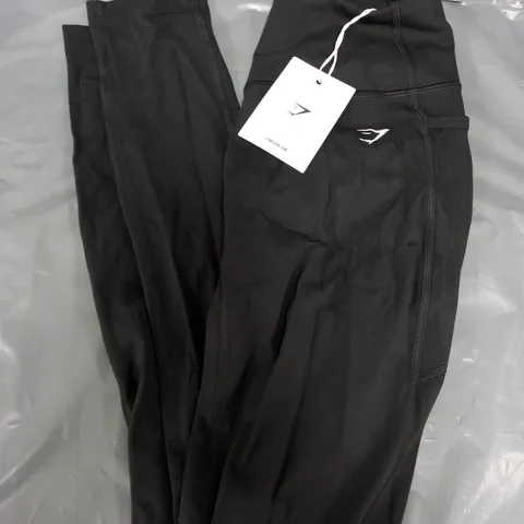 GYMSHARK LIFTING POCKET LEGGINGS IN BLACK - SMALL