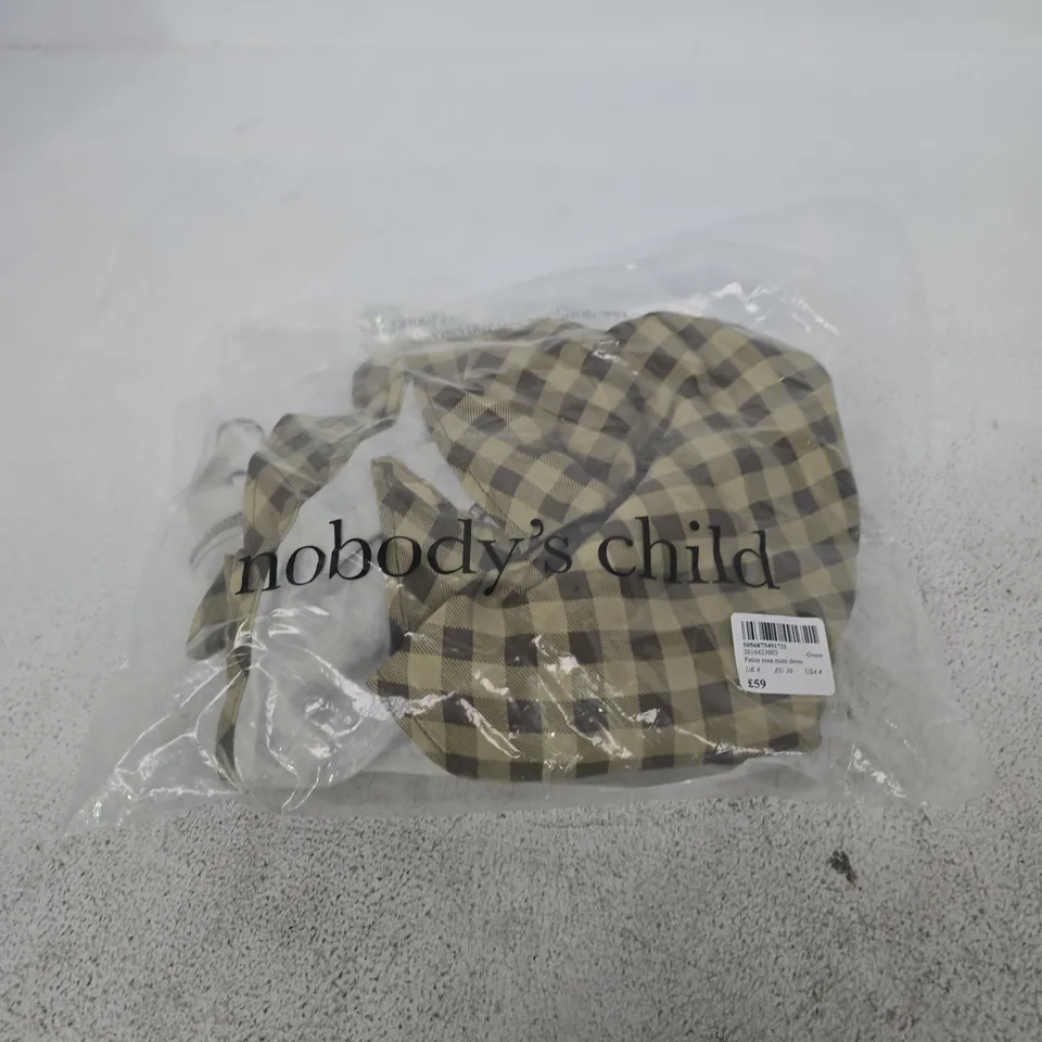NOBODYS CHILD PETITE ROSA MINI DRESS – GREEN, UK 8 (EU 36, USA 4)