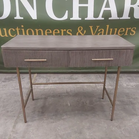 DESIGNER 2-DRAWER WOODEN CONSOLE TABLE