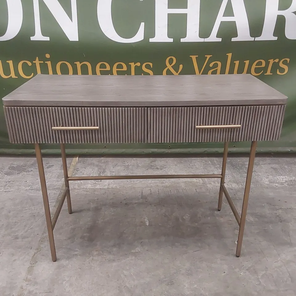 DESIGNER 2-DRAWER WOODEN CONSOLE TABLE