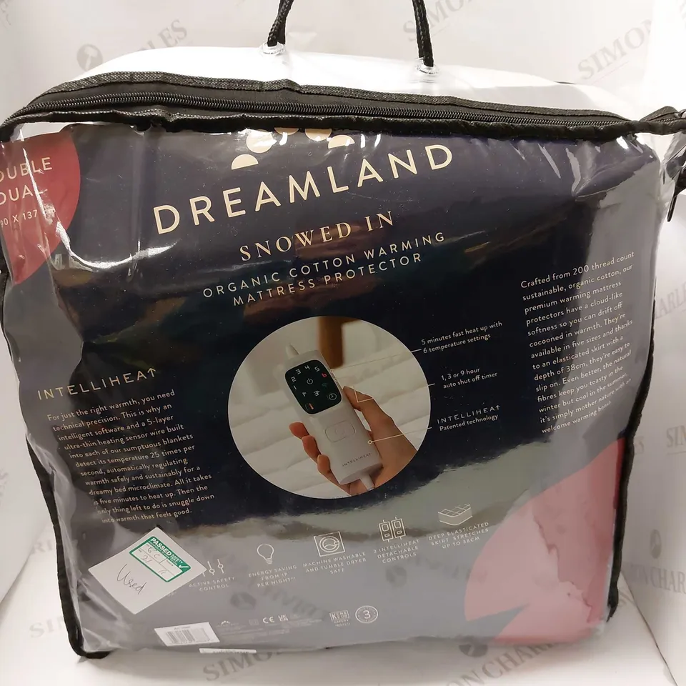 DREAMLAND SNOWED IN ORGANIC COTTON WARMING MATTRESS PROTECTOR - SIZE UNKNOWN