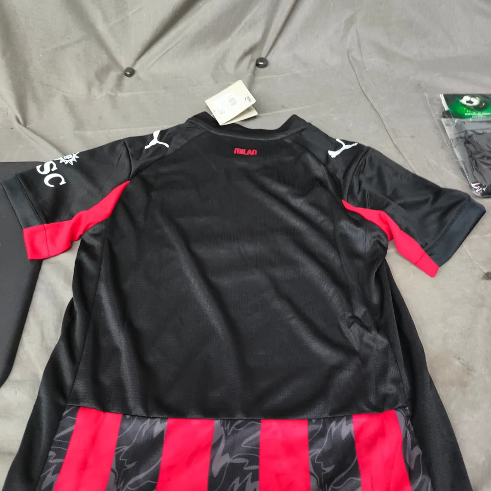 AC MILAN KIDS FOOTBALL JERSEY, SHORTS AND SOCKS SIZE 26