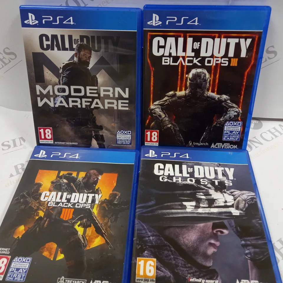 LOT OF 4 CALL OF DUTY PS4 GAMES