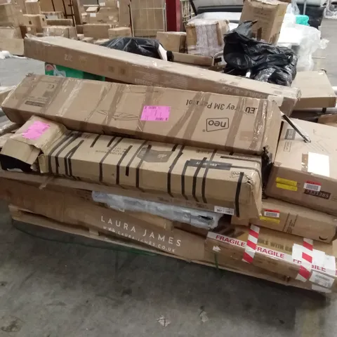 PALLET OF ASSORTED INCOMPLETE FURNITURE PARTS 