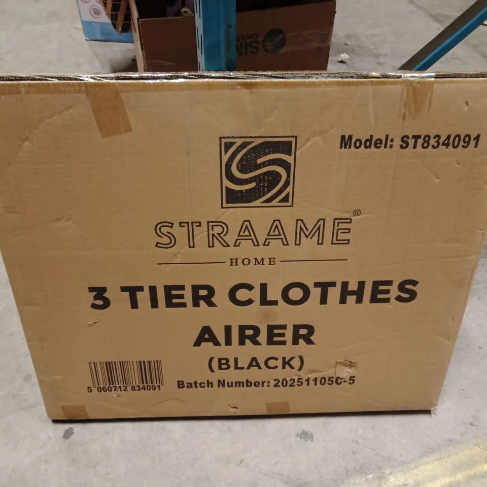 STRAAME HOME 3 TIER CLOTHES AIRER (BLACK) – BOXED