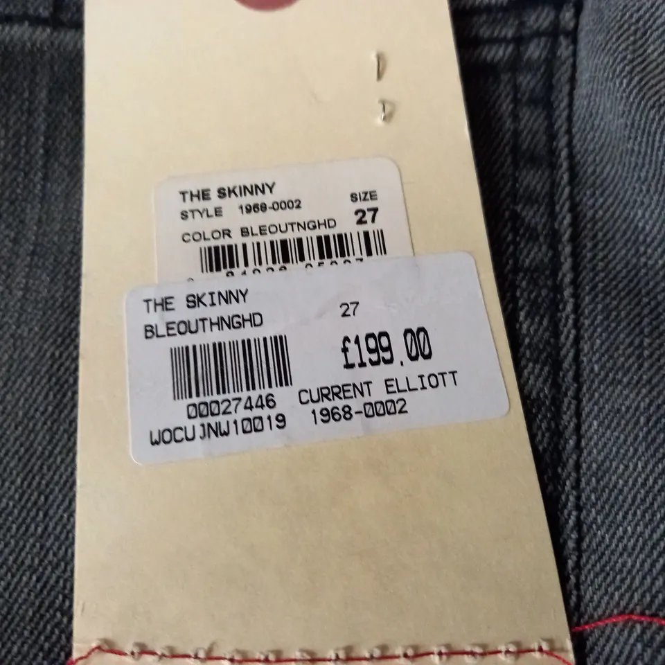 BRAND NEW CURRENT / ELLIOTT THE SKINNY WASHED BLACK - 27