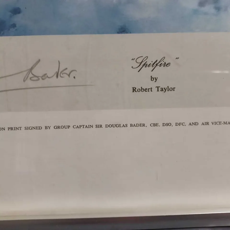 FRAMED "SPITFIRE" BY ROBERT TAYLOR FIRST EDITION SIGNED PRINT