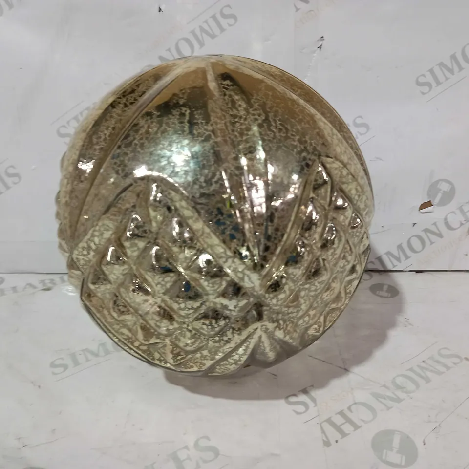 BOXED ALISON CORK ROTATING LIGHT GOLD CUT GLASS DECORATION