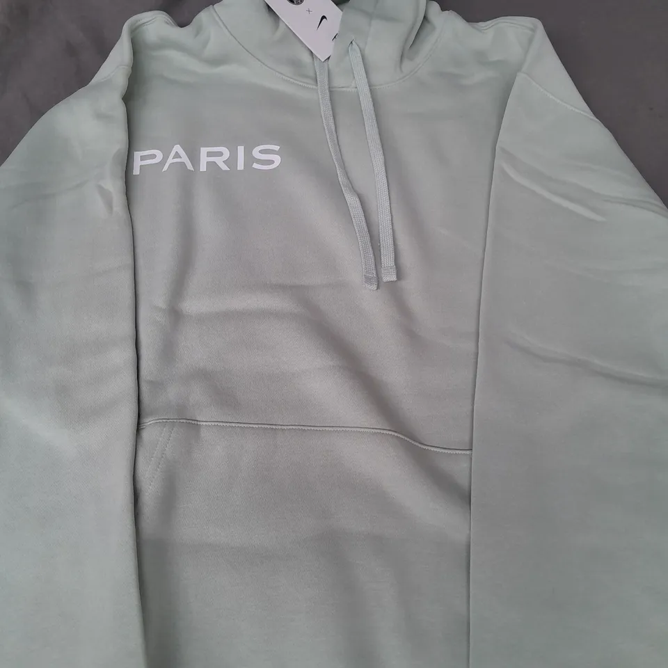 NIKE PARIS SAINT GERMAIN PULL OVER HOODIE IN MINT SIZE LARGE