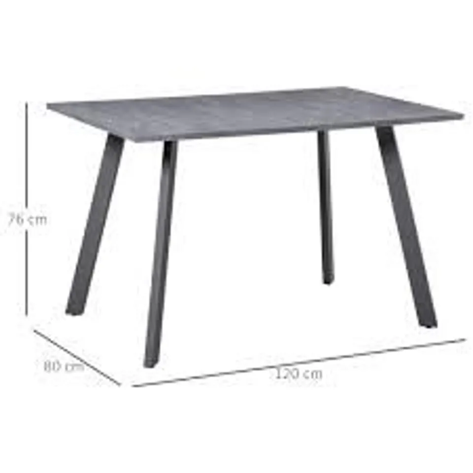 BOXED HOMCOM DINING TABLE - GREY (1 BOX)