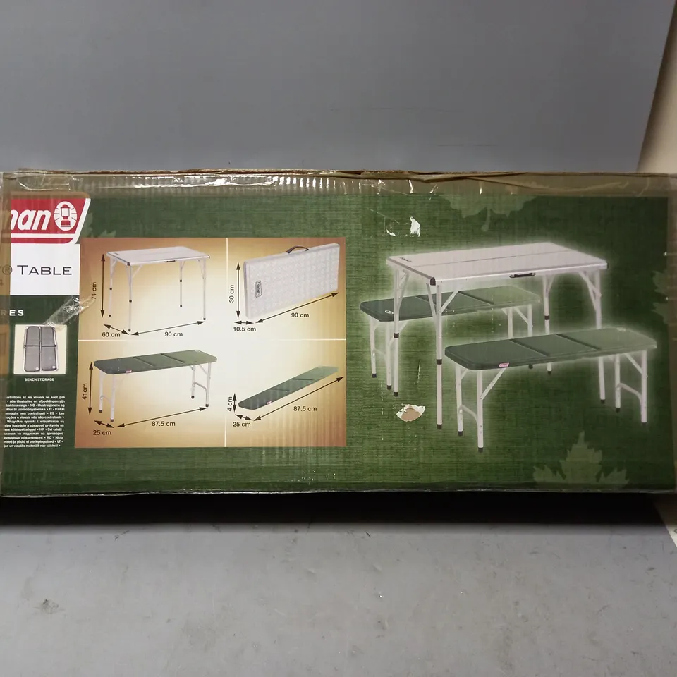 BOXED COLEMAN PACK-AWAY TABLE - COLLECTION ONLY