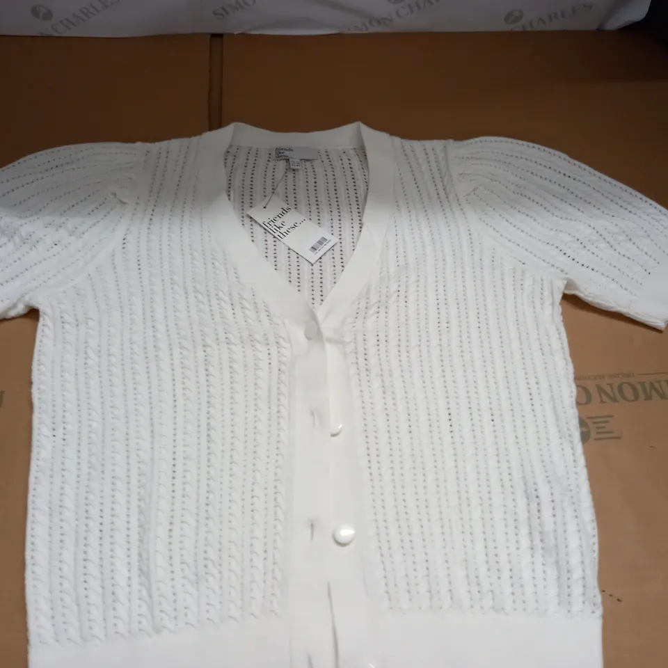 FRIENDS LIKE THESE WHITE CARDIGAN - UK 14