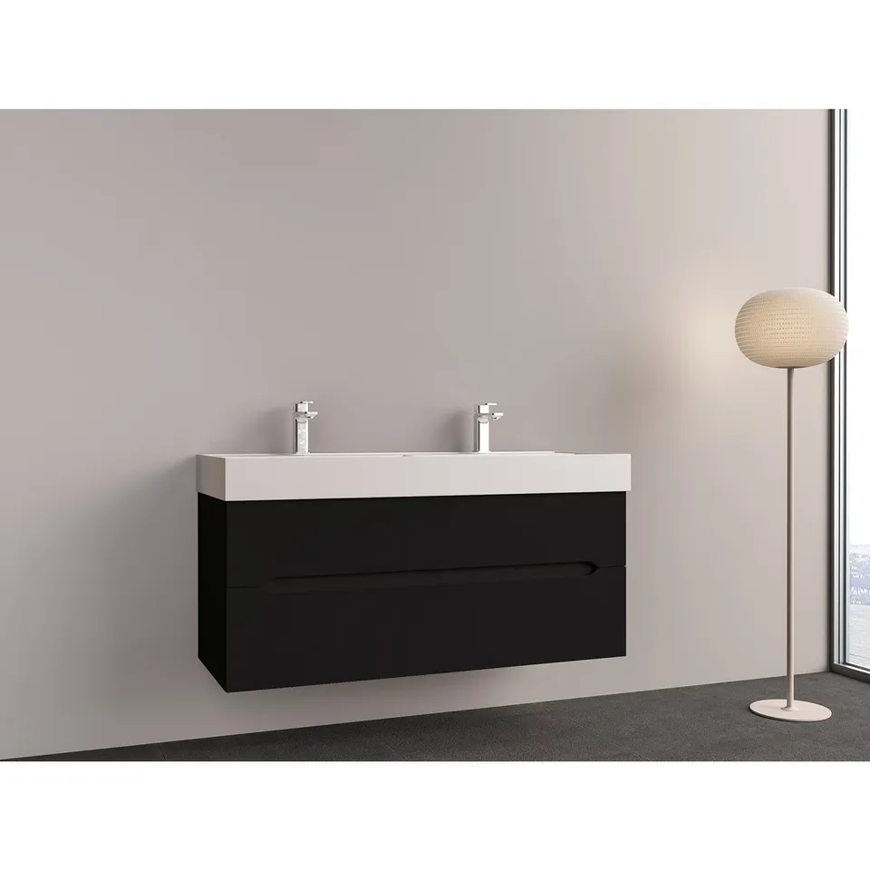 BRAND NEW BOXED MORELLA MALTA 120 VANITY CABINET MATT BLACK