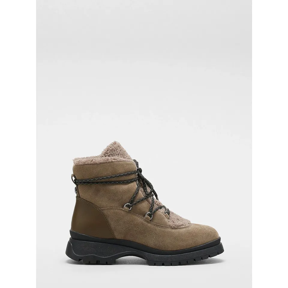 MODA IN PELLE ZERMATT BOOTS - KHAKI, SIZE 4