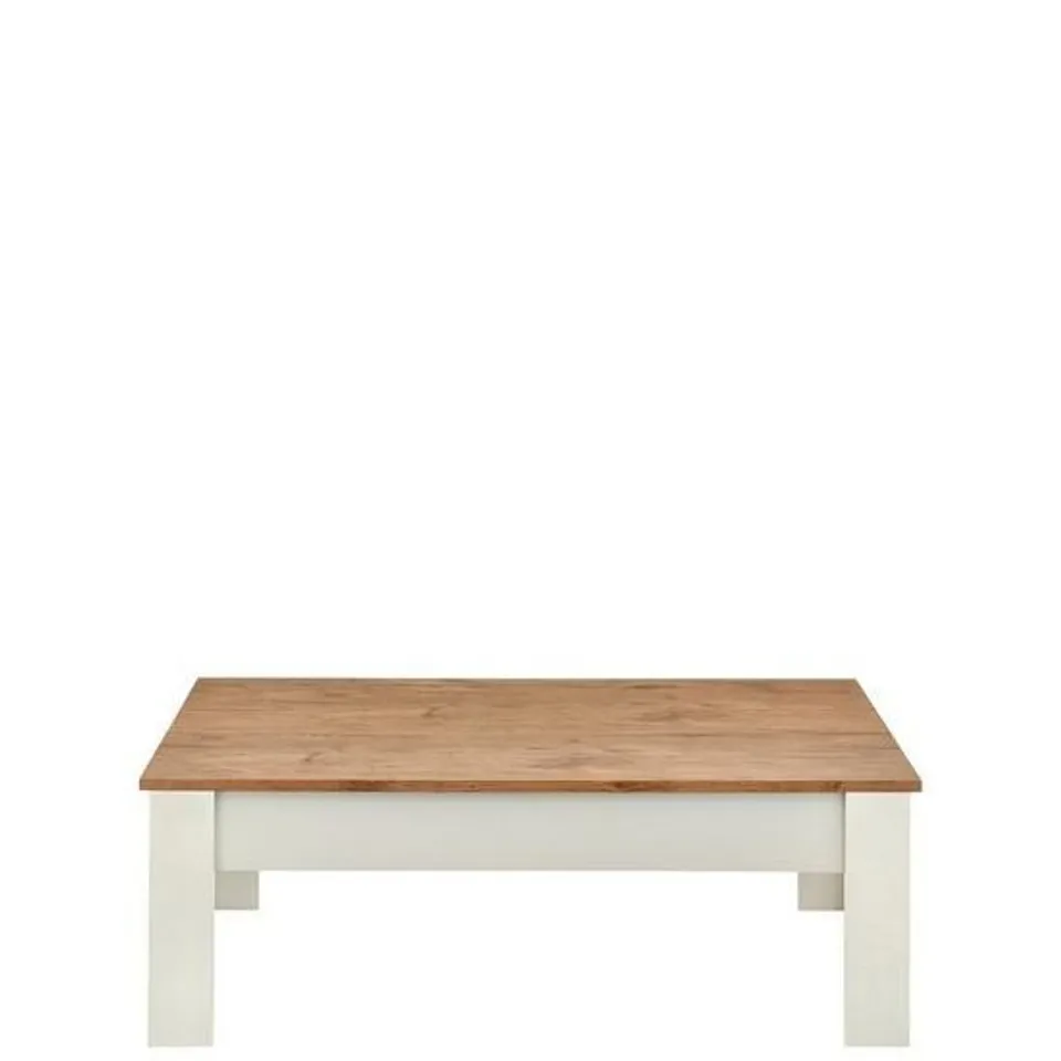 BOXED GRADE 1 WILTSHIRE LIFT UP COFFEE TABLE CREAM/OAK (1 BOX) RRP £149.99