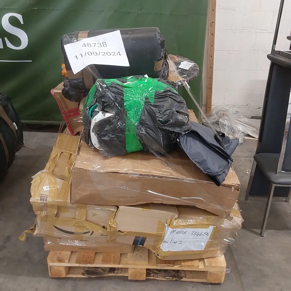 PALLET OF ASSORTED FURNITURE PARTS AND HOUSEHOLD PRODUCTS 