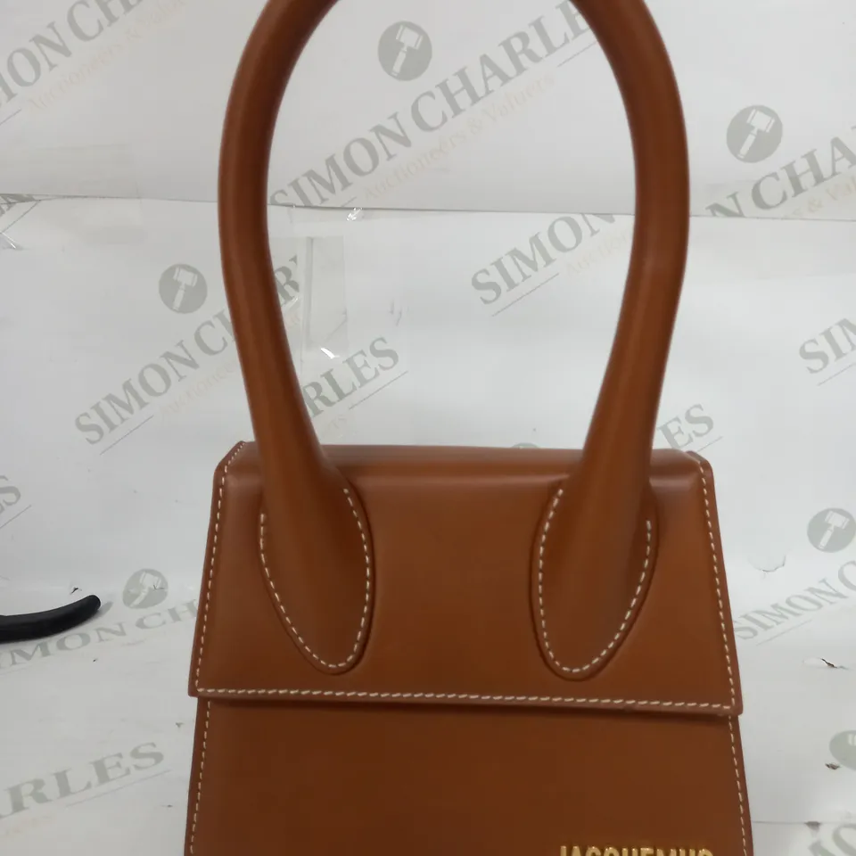 JACQUEMUS BROWN MINI CLUTCH BAG