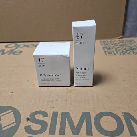 2 X 47 SKIN PRODUCTS: DAILY MOISTURISER + SERUM