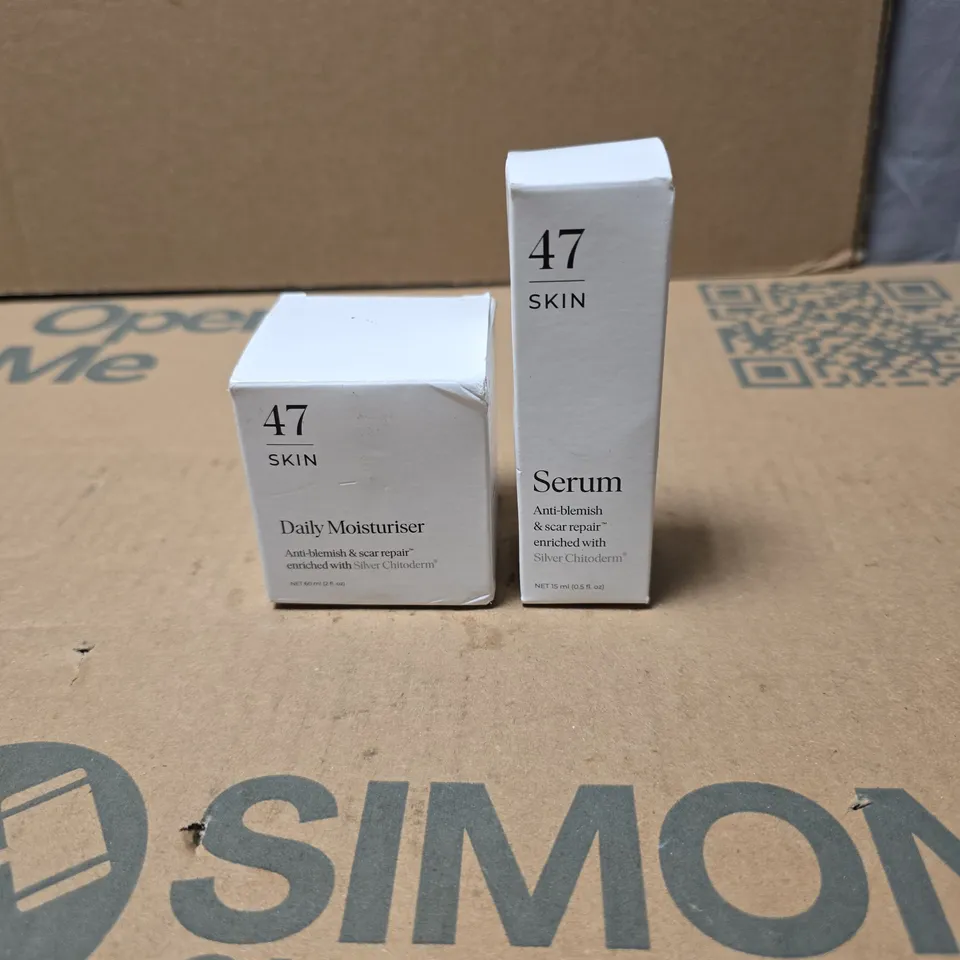 2 X 47 SKIN PRODUCTS: DAILY MOISTURISER + SERUM
