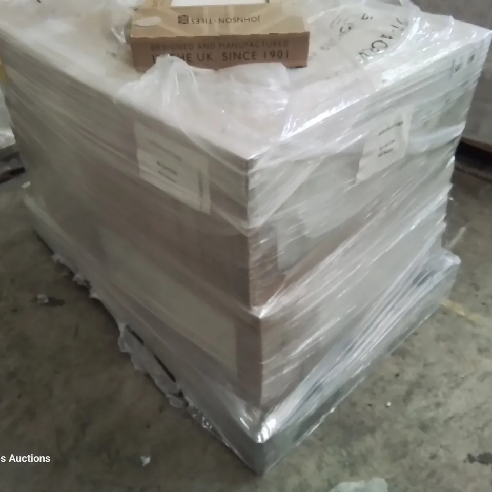 PALLET OF 40 × 5 BRAND NEW JOHNSONS MARBLE SATIN WHITE TILES EACH 597 × 297 × 10mm