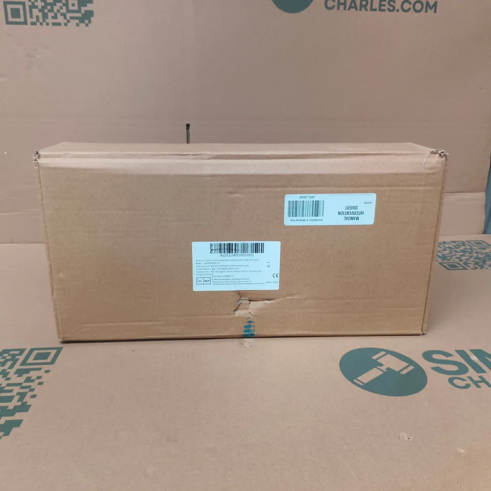 ROTATING PEGBOARD DISPLAY STAND BOXED WITH INSTRUCTIONS