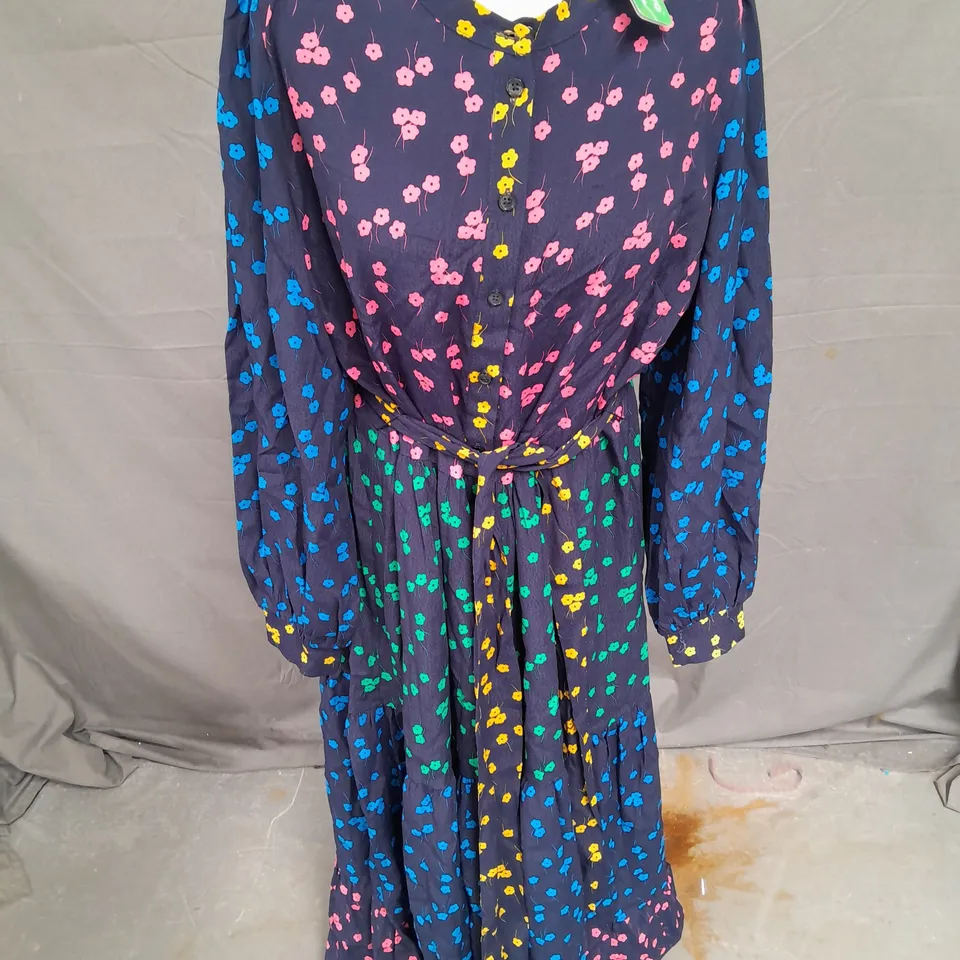 BODEN LONG SLEEVE DRESS IN FLORAL MULTI SIZE 16R