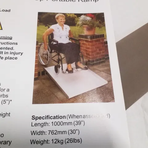 BOXED NRS HEALTHCARE MOBILITY CARE ROLL-UP PORTABLE RAMP