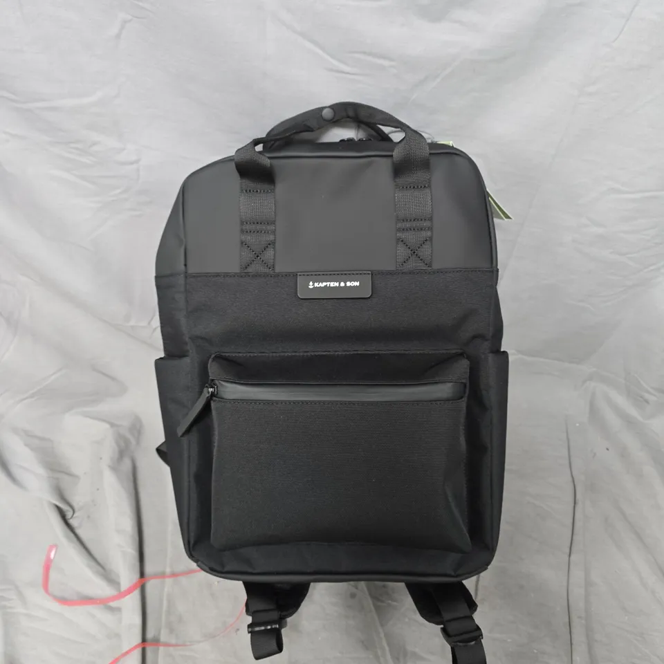 KAPTEN & SON BLACK LAPTOP BACKPACK