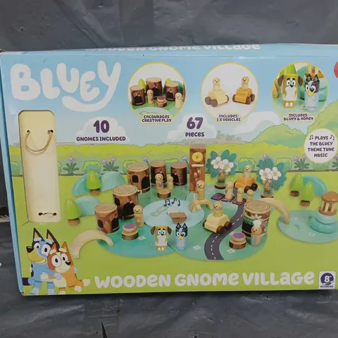 BOXED BLUEY WOODEN GNOME VILLAGE