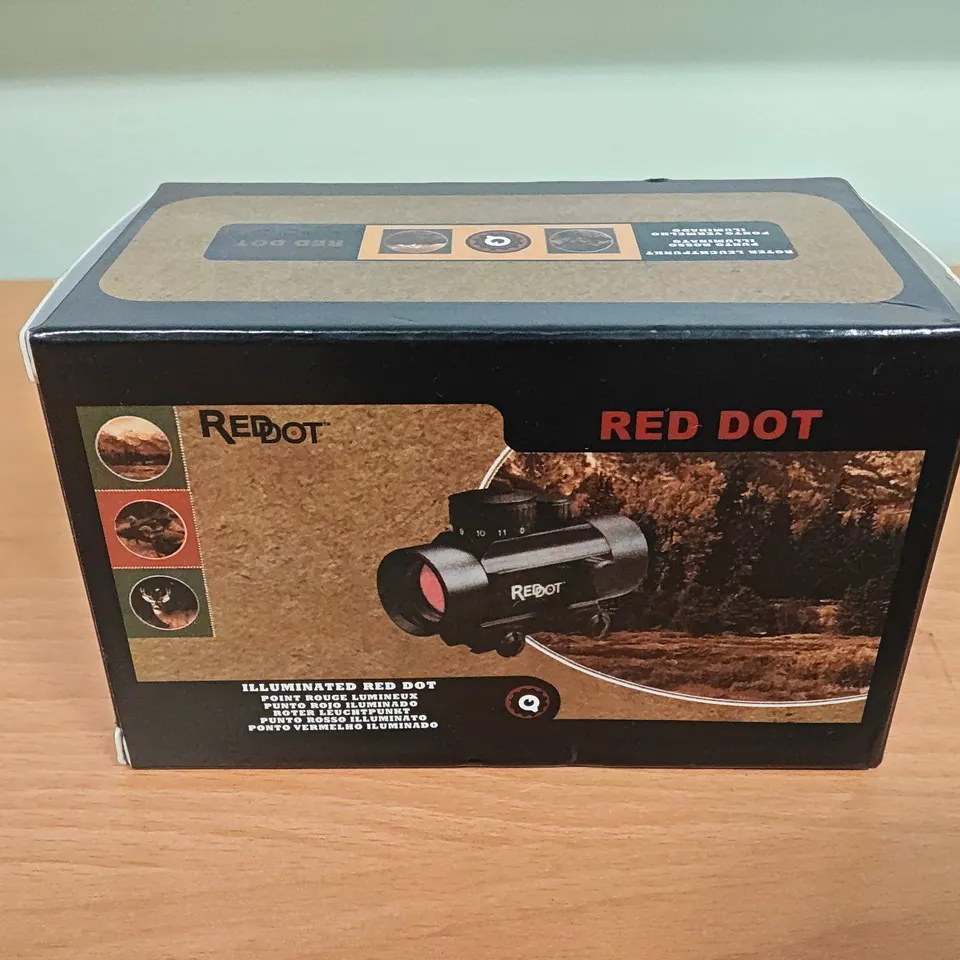 RED DOT SIGHT WITH MOUNTING BRACKET & ACCESSORIES – BOXED