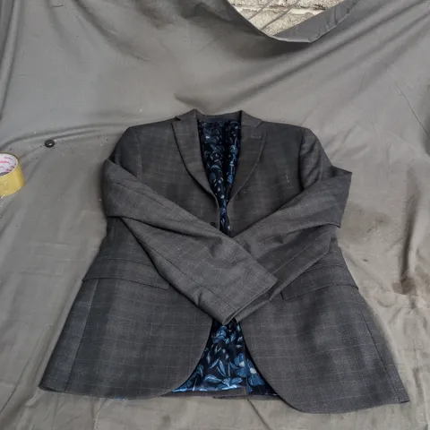 NEXT TAILORING TAILORED FIT MEN'S BLAZER - GREY CHECK, 36S