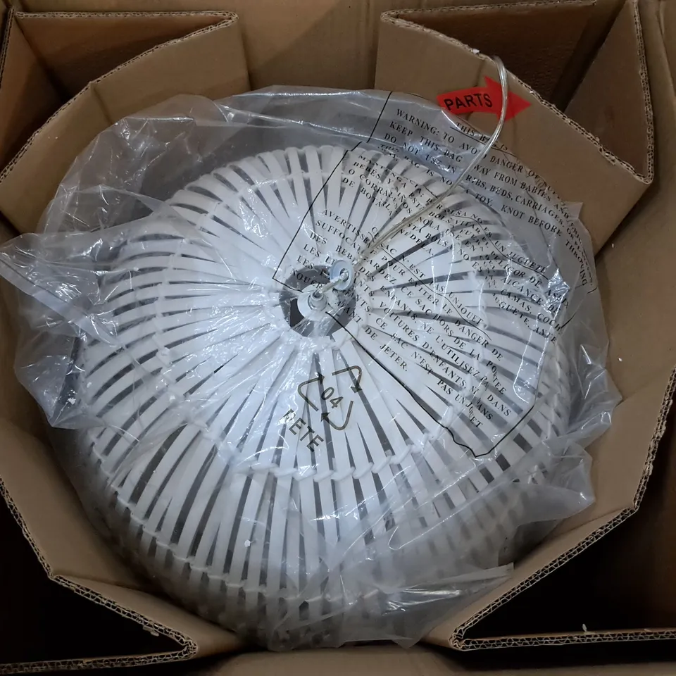 BOXED 3-LIGHT GLOBE CHANDELIER 