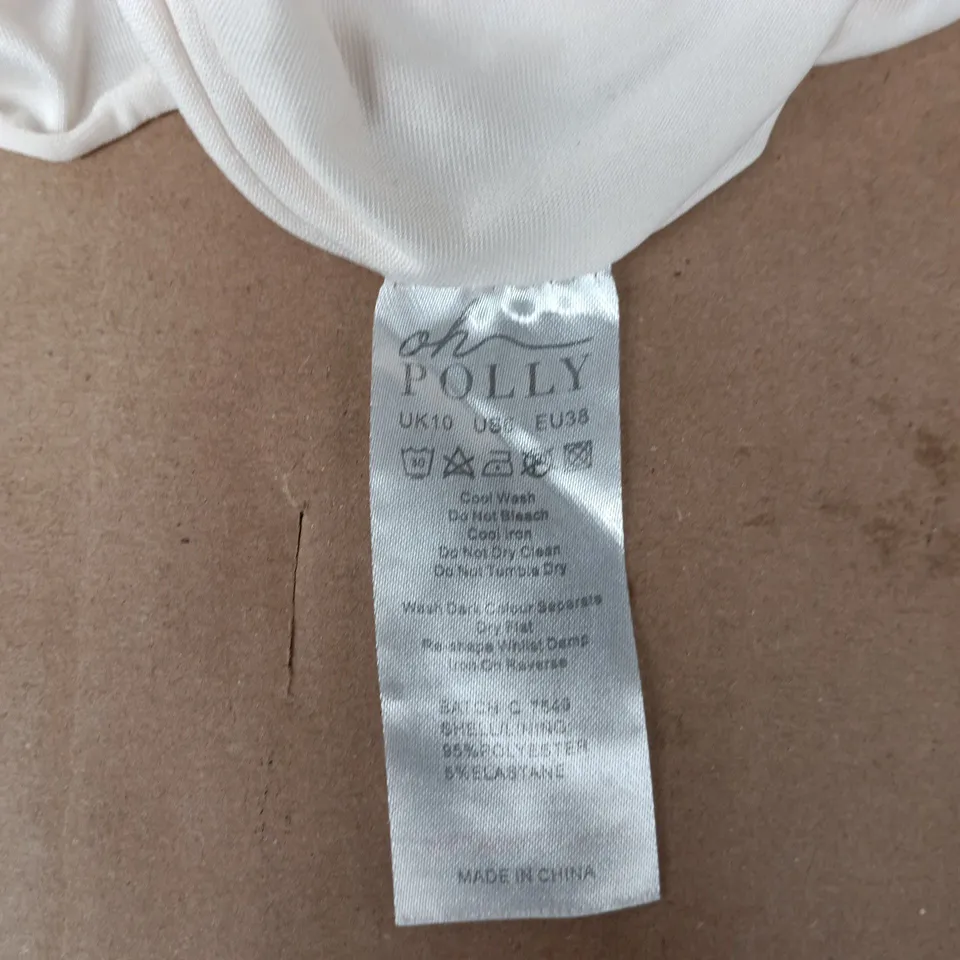 OH POLLY WHITE DRESS – WOMEN'S UK 10 (EU 38)