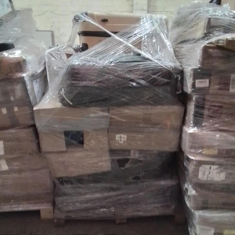 PALLET CONTAINING MULTIPLE SUITCASES 