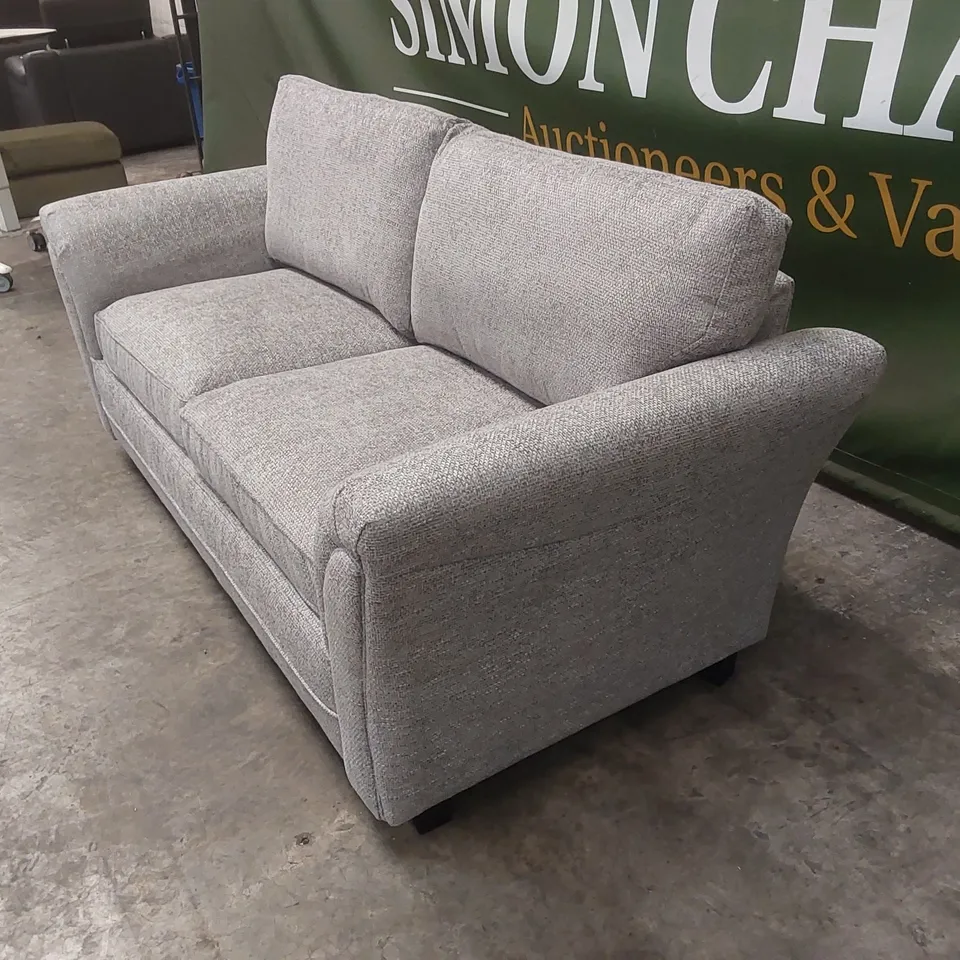 DURY CHUNKY WEAVE 3 SEATER STANDARD BACK SOFA - GREY RRP £649
